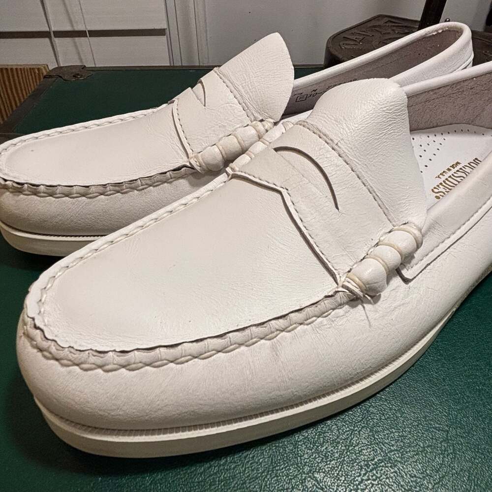 Sebago Mens Dan Polaris RGB White Loafers & Slip Ons Penny Shoes Size 9.5 - Picture 5 of 12
